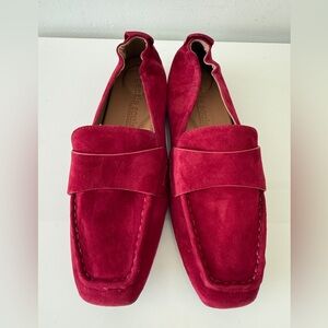 GENTLE SOULS By KENNETH COLE Sophie Slip-On Suede Flat Loafers Shoes 9 Red